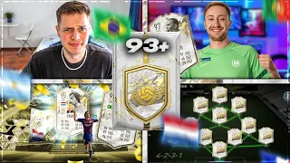 FIFA 22 l 93+ RANDOM ICON MOMENTS PACK SQUAD BUILDER BATTLE vs MaxMalle😂😱