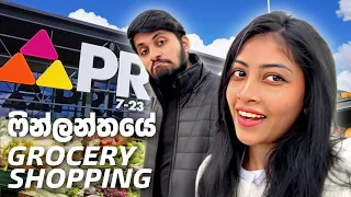 හිතන තරම් බඩු ලාබද? ගණන් ද? | Grocery Shopping Haul in Finland 🇫🇮 | Hiru and Ashen