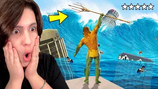 TENTANDO SOBREVIVER AO TSUNAMI COM O AQUAMAN!! (Incrível)