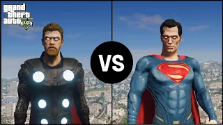 GTA 5 - Superman VS Thor | Epic Full Battle!