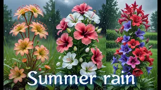 Summer rain AI Art #stablediffusion #ai #art #flower #summer #rain