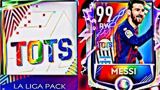 TOTS MESSI IN FIFA MOBILE || 99 OVR || La liga Messi pack opening and Gameplay - I got la liga tots