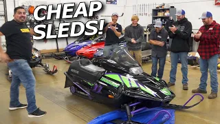 $1500 Snowmobile Challenge! Arctic Cat vs Polaris vs Ski-Doo!