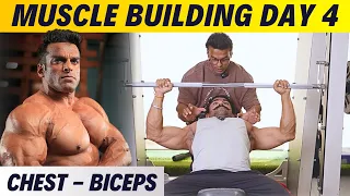 DAY 4 - Most Effective Chest & Biceps Workout | Full Muscle Building Series | Yatinder Singh