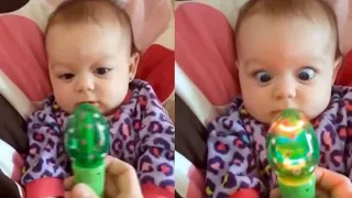 Funny Baby Reacting To New Toys - Babies Scared by Toys