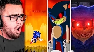 Reacting to the EVOLUTION of SONIC.EXE