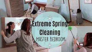 EXTREME SPRING CLEAN WITH ME | MASTER BEDROOM DEEP CLEANING MOTIVATION | MOTIVATIONAL CLEAN WITH ME