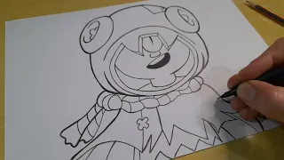 COMO DESENHAR O LEON FANTASMA DO JOGO BRAWLSTARS