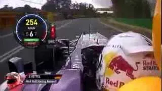 On board Sebastian Vettel AUSTRALIA GP 2012