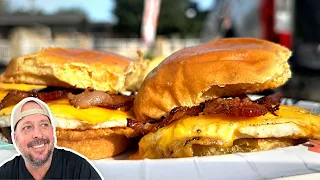 Breakfast Sandwich Sliders on a Blackstone Griddle in 2024 #blackstone #griddle #itsgriddletime