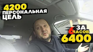 💥ПЕРСОНАЛЬНАЯ ЦЕЛЬ ОТ ЯНДЕКС ТАКСИ 4200/ЗАРАБОТАЛ 6400 ЗА 6 ЧАСОВ/🚖