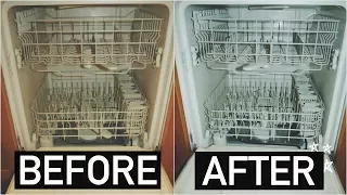 HOW TO CLEAN YOUR DISHWASHER WITH BAKING SODA + VINEGAR!