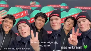 Edvin Ryding and Omar Rudberg at Musikhjälpen via TikTok