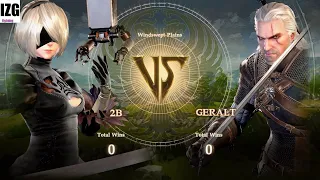 Soul Calibur 6 - 2B (Nier Automata) Vs Geralt (The Witcher 3) | Hardest AI