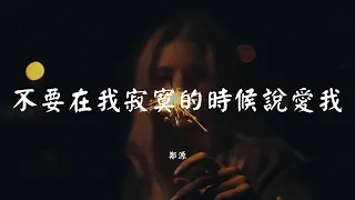 不要在我寂寞的时候说爱我 - 郑源【动态歌词 Lyric】 高音质「我不想听太多那虚假的承诺 让我为爱再次后悔犯下的错...」