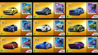 ALL ORIGINAL CLASS D CARS - GOLD UPGRADES!! [Asphalt 9 Legends]