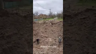 A very powerful Russian bomb (Probably FAB-1500) on a military target in Orekhovo, Zaporozhye.