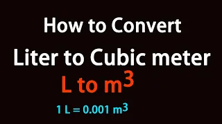 How to Convert Liter to Cubic meter?