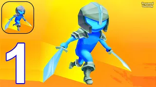 Knight Attack 3D: Sword Spin - Gameplay Part 1 Stickman Knight Attack War Army Commander Sword