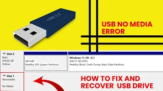 Fix USB  No Media Error || How to fix and Recover USB flash drive || Virtual media services error💾