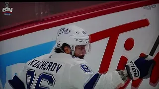 Tampa Bay Lightning's Nikita Kucherov scores vs. Montreal Canadiens game 3 Stanley Cup Final 7/2/21