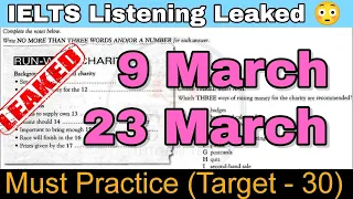 9 March, 23 March 2024 IELTS Listening Test with Answers | Hard IELTS Listening Test 2024 | IDP + BC