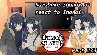 Kamaboko Squad+Aoi react to InoAoi||Part 2/3||Kny/Ds||InoAoi||Not Og||React||Gacha Plus||Taho-Taho