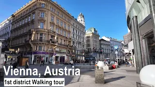 Vienna 1st district morning walk from Opera to Schottentor / Votivirche -  Austria - 4K