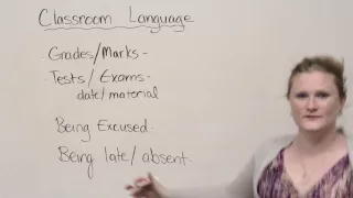 Speaking English - Classroom vocabulary and expressions