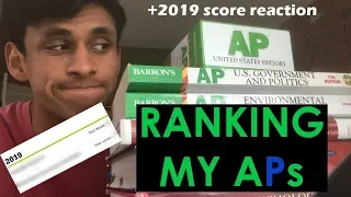 WHAT IS THE EASIEST AP CLASS? Ranking All the APs I Took + 2019 Score Reaction!