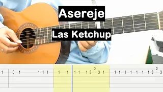 Las Ketchup Asereje Guitar Tutorial Melody Guitar Tab Guitar Lessons for Beginners