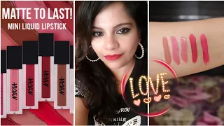 *NEW* Nykaa Matte To Last Mini Liquid lipstick Review & Swatches