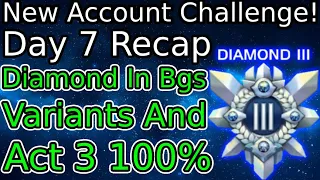 New Account Challenge Day 7 Recap! Diamond In Battlegrounds! | Marvel Contest Of Champions