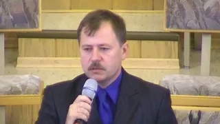 Вадим Дахненко свидетельствует и поёт, Вадим Палий поёт, пастор Анатолий проповедует в г. Нюбрехт