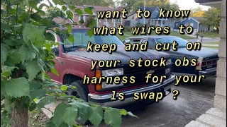 How to trim/clean up your stock wire harness on your 1989-94 chevy 1500 for your ls engine