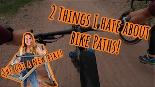 She was almost taken out by another cyclist! 2 THINGS I HATE ABOUT BIKE PATHS!