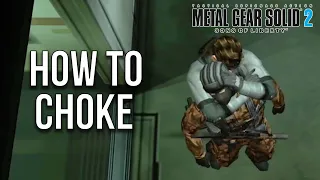 How to choke guards and break necks in Metal Gear Solid 2 (MGS2 stealth kill method)