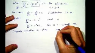 How to solve differential equations by substitution