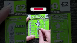 £250,000 GREEN SCRATCH CARD - National Lottery Scratcher