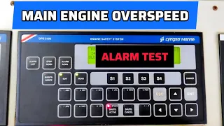 How to test Main Engine OVERSPEED alarm || Lyngso marine safety system