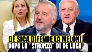 DE SICA DIFENDE LA MELONI DOPO LA “STRONZA" DI DE LUCA: "MANCANZA DI CLASSE.. NON SI PUÒ"