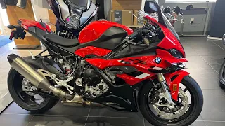 2023 bmw s1000rr taking delivery & menu walkthrough (passion red)