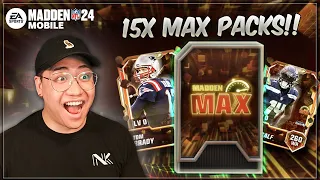 CAN WE MAKE A FULL MAX OFFENCE WITH 15  RANDOM MAX PACKS!! MADDEN MOBILE 24 MADDEN MAX!!