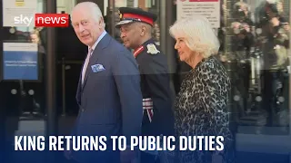 King Charles returns to public duties for first time since cancer diagnosis