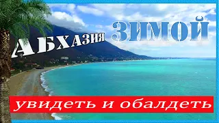 Абхазия зимой. Любовались природой  Абхазии, городами Гагра, Новый Афон и Сухум.