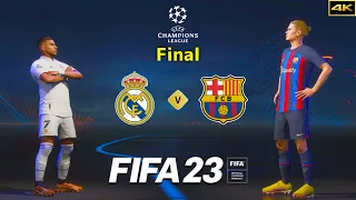 FIFA 23 - REAL MADRID vs. FC BARCELONA - Ft. Mbappé, Haaland - UCL Final - PS5™ [4K]