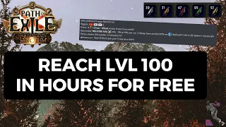 [PoE 3.20] How To Reach Level 100 in Hours for No Cost - YOUR BIGGEST FREE CHARACTER UPGRADE