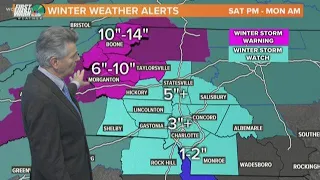 Friday 6 a.m. winter storm forecast update