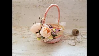 Красивый декор пасхальной корзинки DIY Mellas