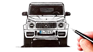 How to draw a Mercedes Gelendvagen car